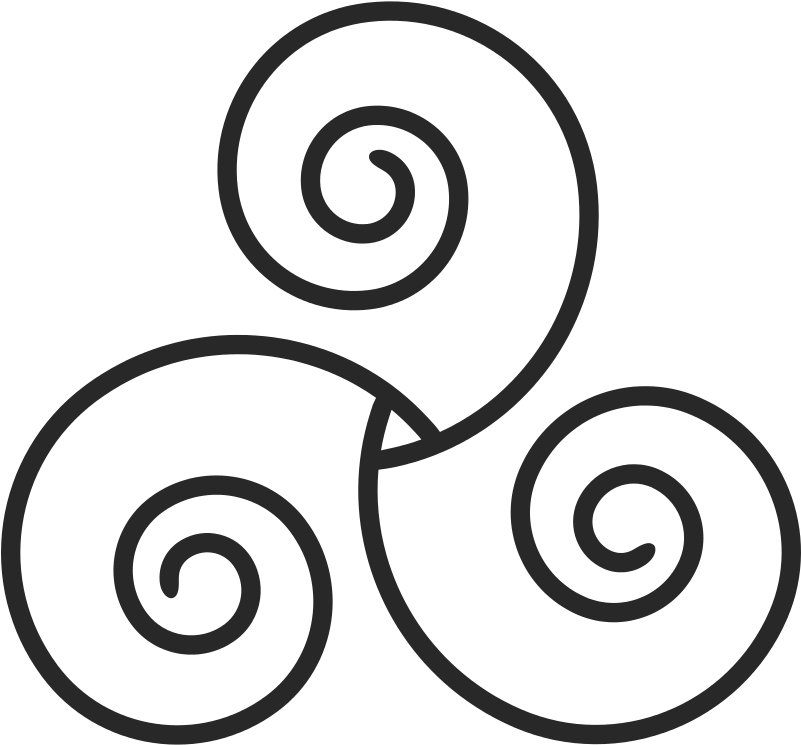 Celtic Triple Spiral Png Photos (black)