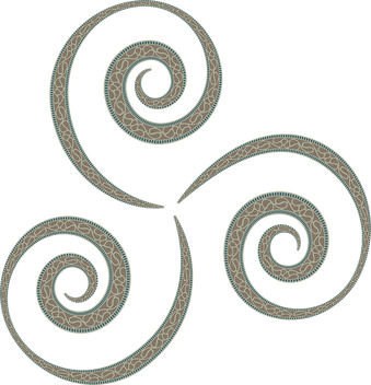 Celtic Triple Spiral Transparent Png (black, gray)