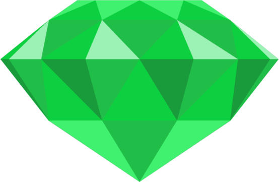 Gem Transparent Png (lime, teal, green, mint, black)