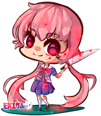 Female Anime Yuno Gasai Transparent Png (salmon, black, pink)