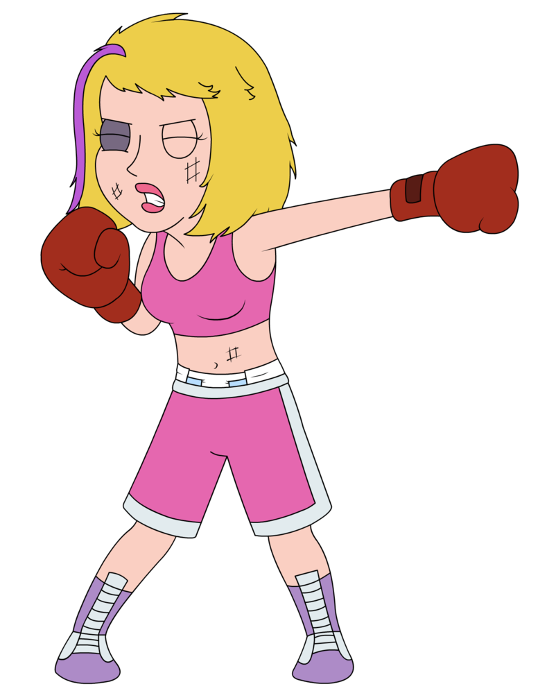 Female Boxer Png Pic (gold, pink, violet, black, maroon)