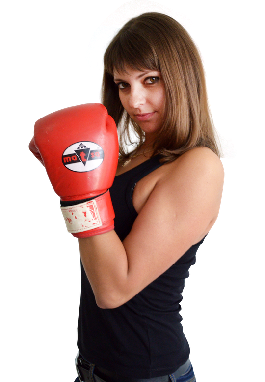 Female Boxer Png Transparent Image (black)