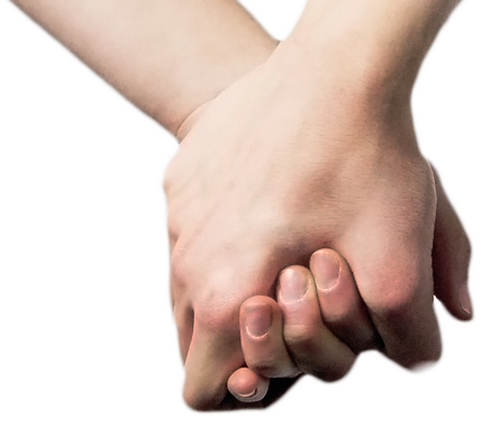 Female Holding Hands Png Image (beige, pink, white)