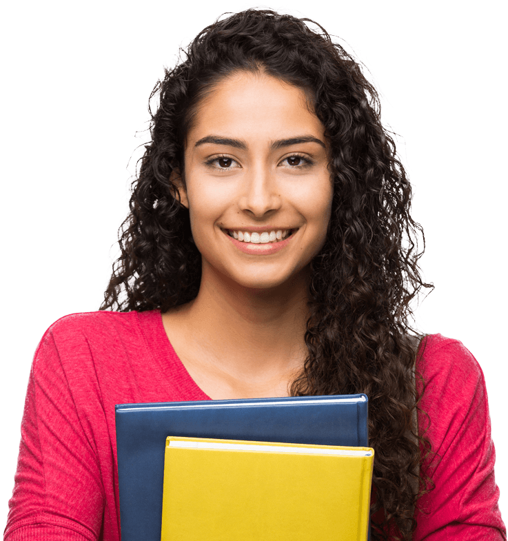 Female Student Png Image (gold, black)