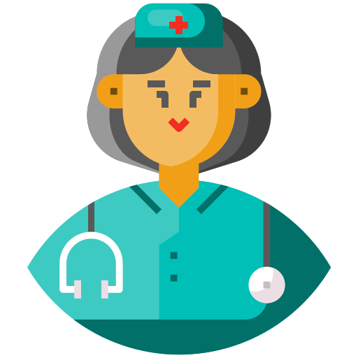 Female Nurse Avatar People Icon Free Transparent Png Icon Download (greenish blue, salmon, black, gray, teal)