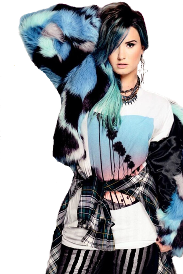 Demi Lovato Transparent Background (black, white)