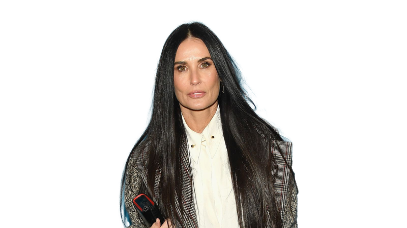 Demi Moore Png Image (beige, black, indigo)