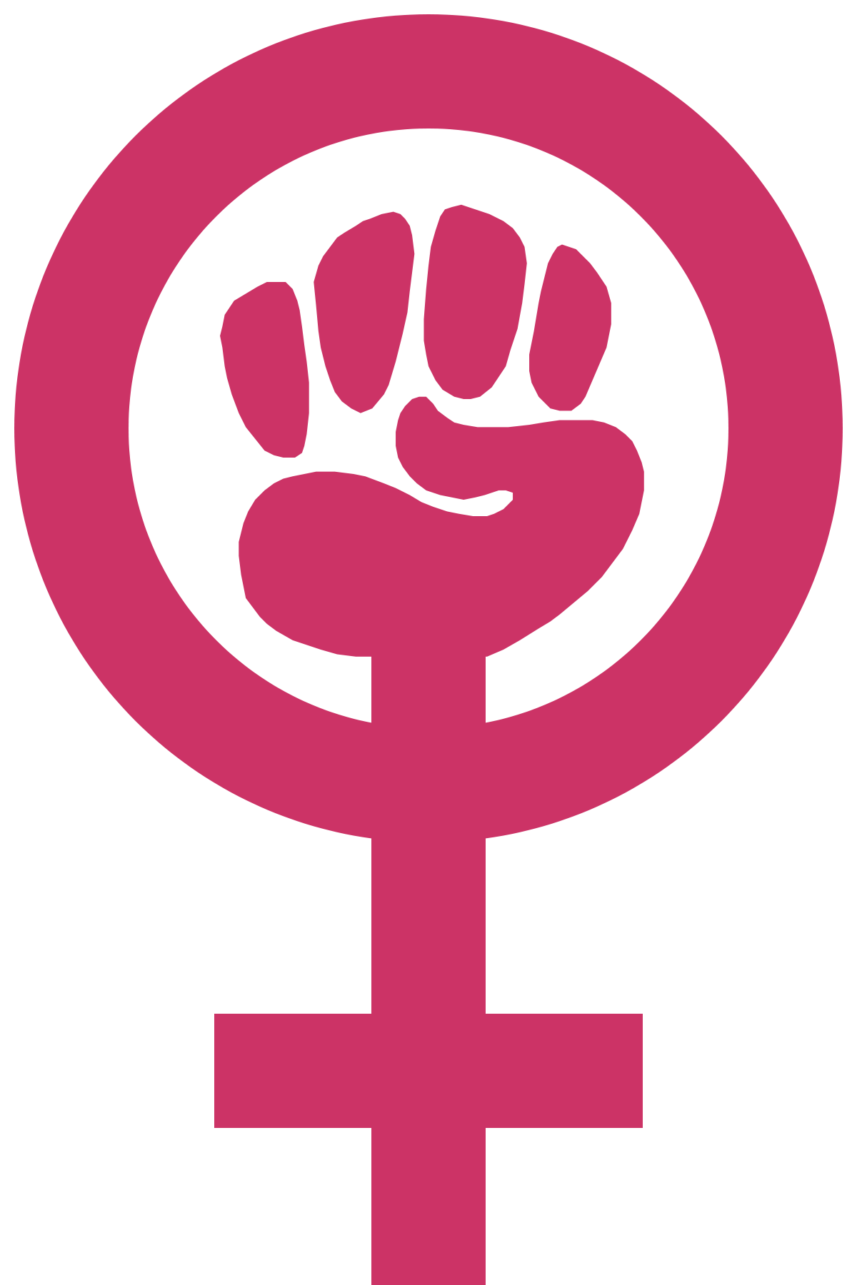 Feminism Symbol Png Image (black, maroon, chocolate, salmon)