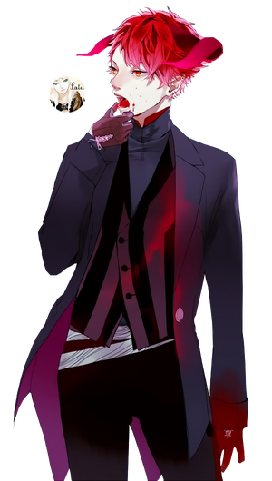 Demon Anime Boy Transparent Png (black)