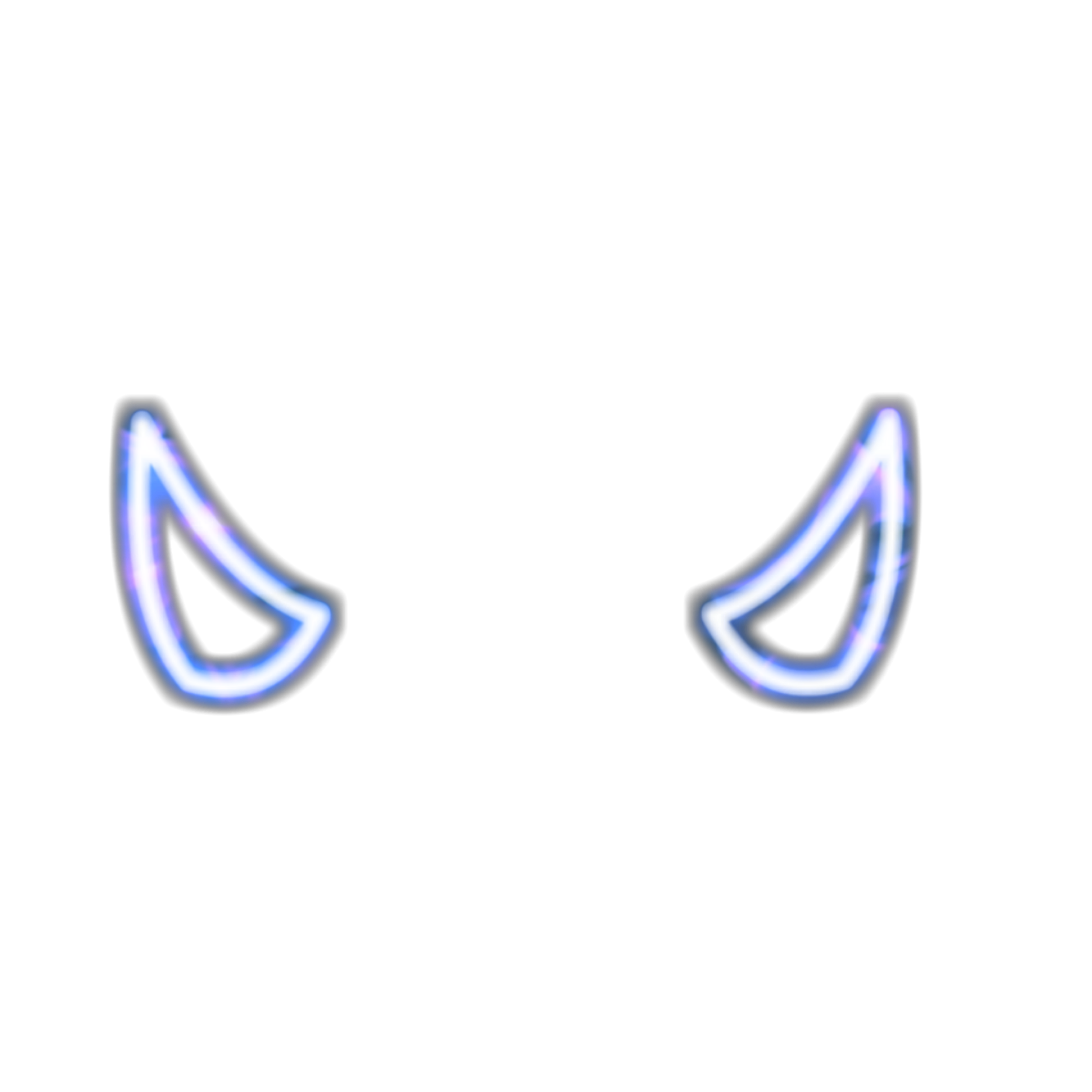 Demon Horn Png Clipart (black, white)