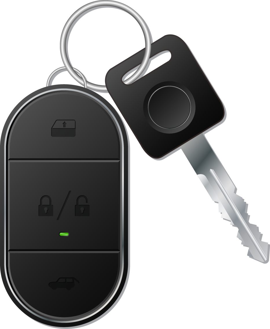 Remote Car Key Png Transparent Image (black, white)