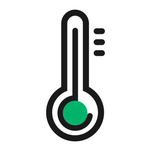 Temperature Free Png Icon (black, teal)