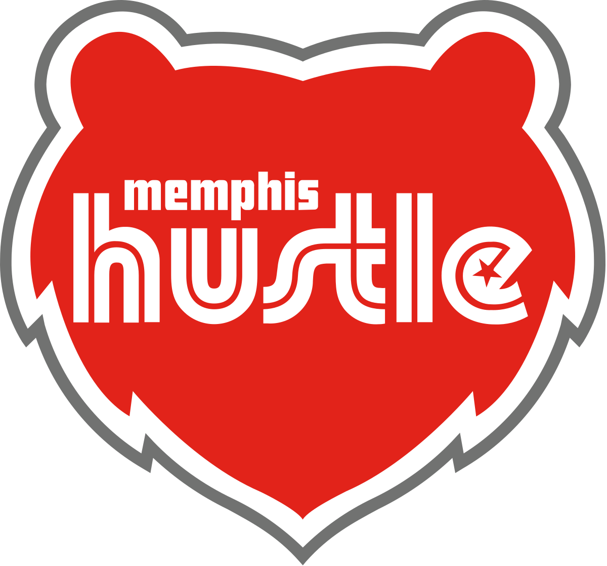 Memphis Hustle Png (red, white, gray, black)