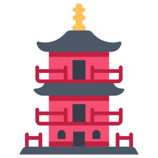 Temple Japan Landmark Travel Architecture Traditional Ancient Icon Free Png Icon Download (salmon, indigo, black, gray, chocolate)