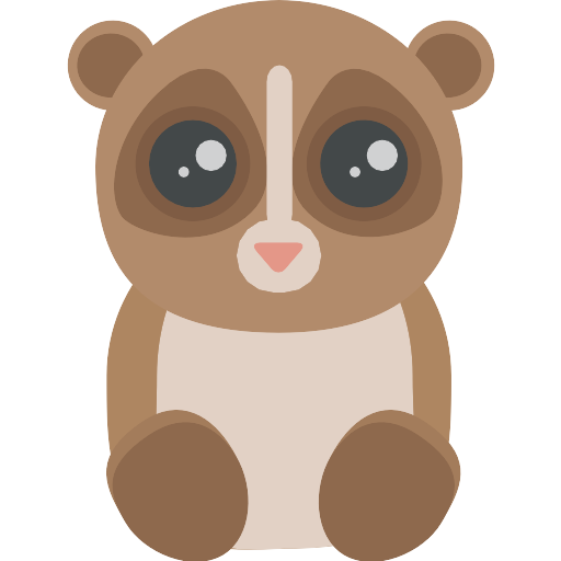 Lemur Vector Png (indigo, black, gray, pink)