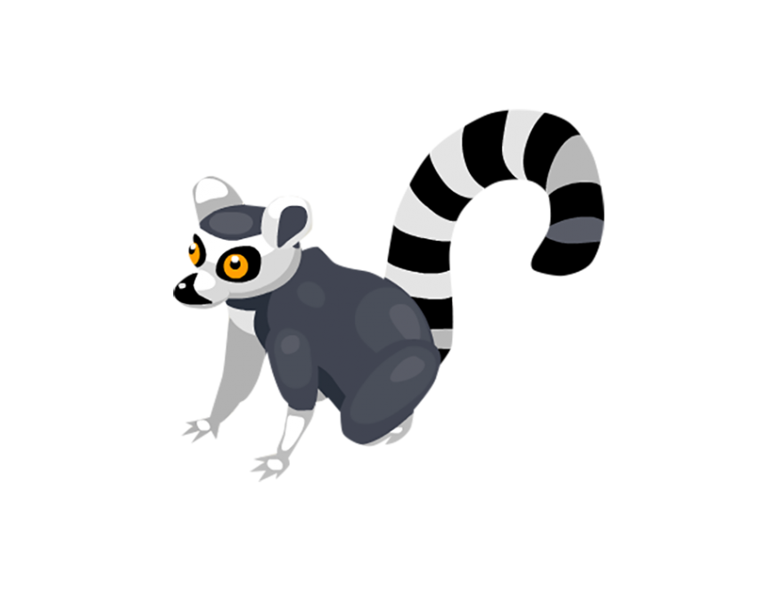 Lemurs Png File (gray, indigo, silver, black, white)