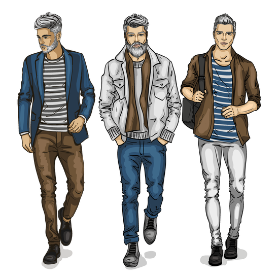 Men Fashion Png Photos (gray, lavender, black, teal)