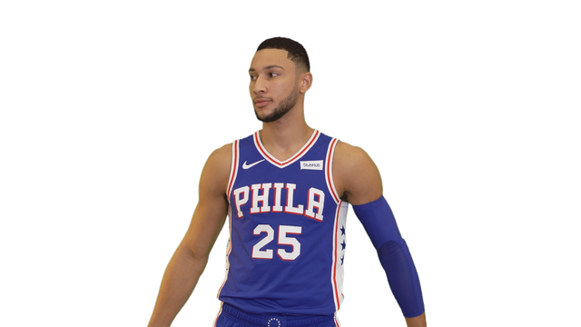 Ben Simmons Png Isolated Clipart (black, indigo)