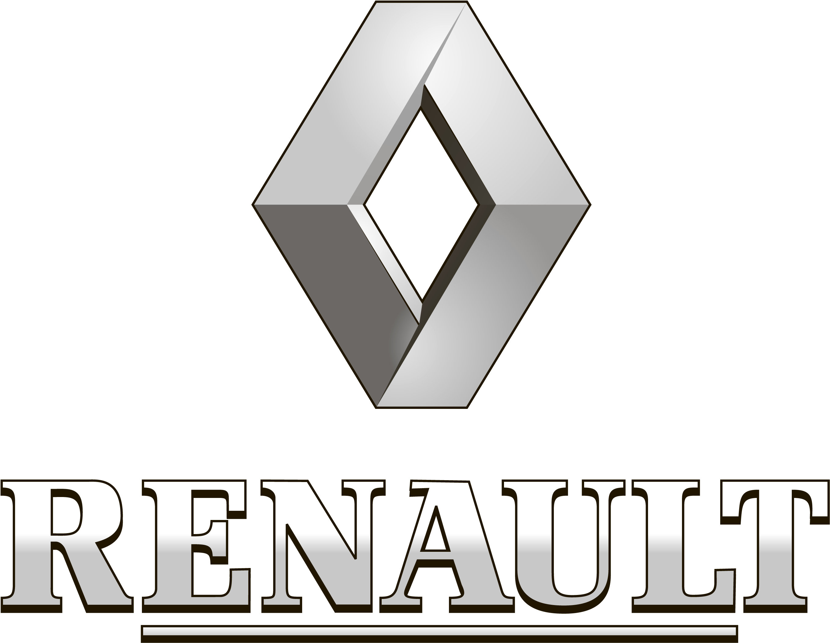 Renault Logo Png Transparent (gray, silver, black, white)