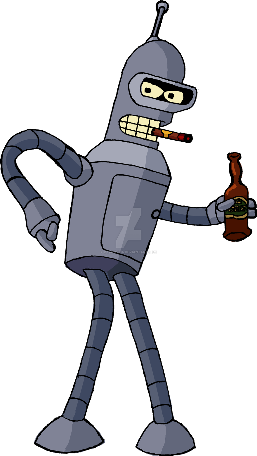 Bender Png Transparent Image (black, gray, indigo)