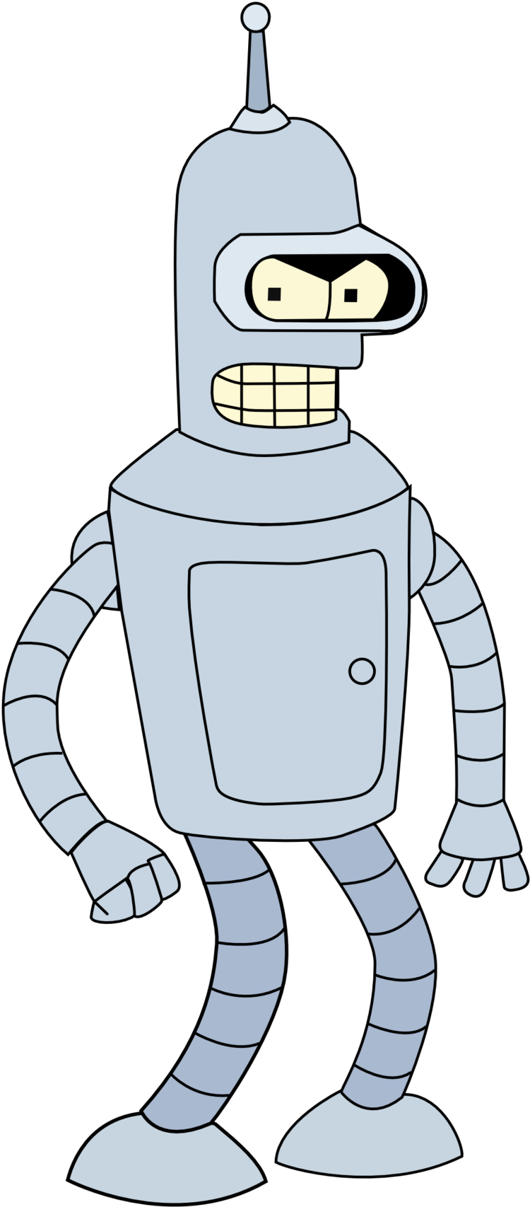 Bender Robot Png (lavender, black, silver)