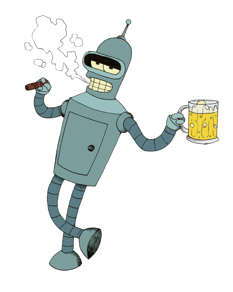 Bender Transparent Background (white, silver, gray)