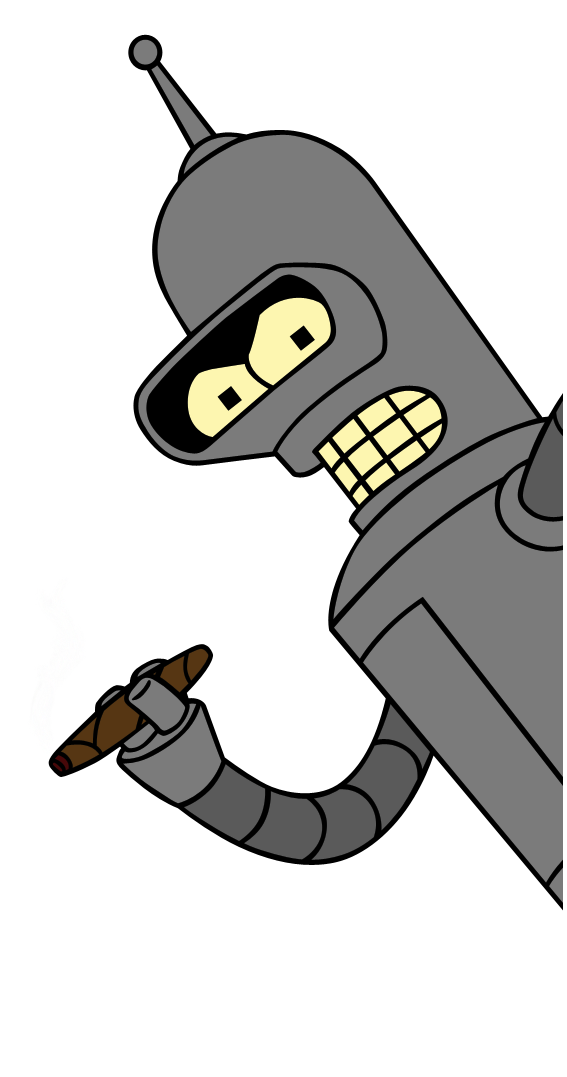 Bender Transparent Png (white, black, gray)