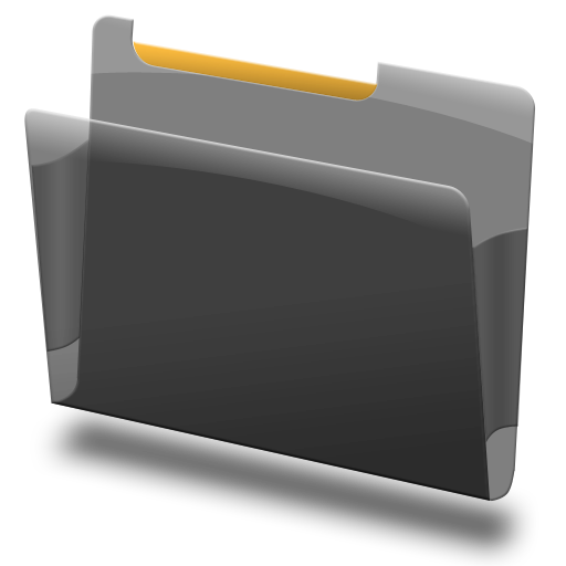 Generic Orange Folder Free Png Icon Download (black)