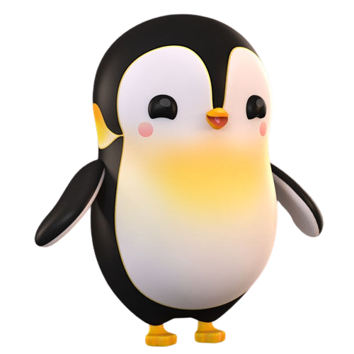 Penguin Png Isolated File (lavender, black)