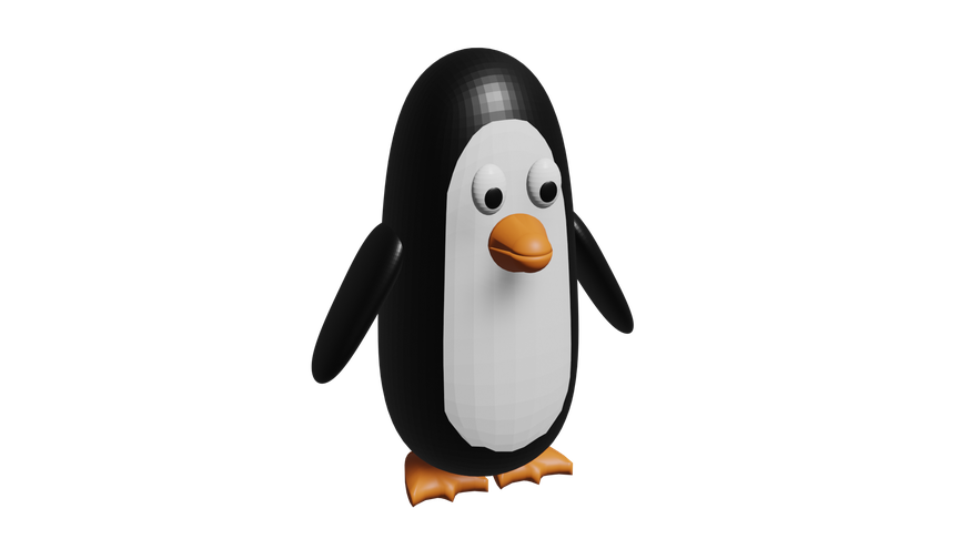 Penguin Png Isolated Pic (black)