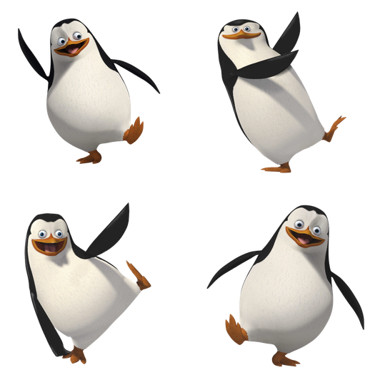 Penguins Of Madagascar Transparent Background (black, beige)