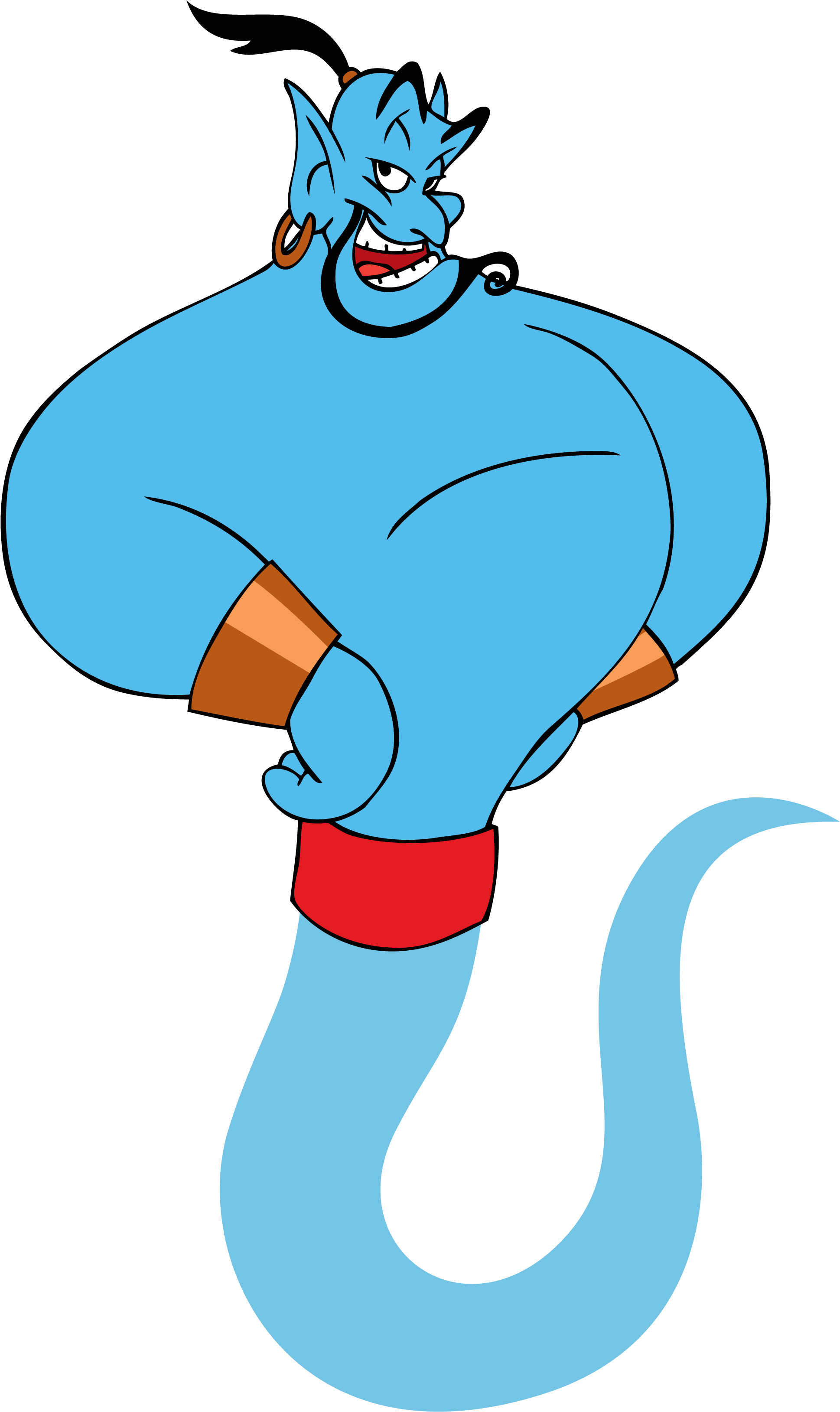 Genie Png File (teal, black, red, greenish blue)