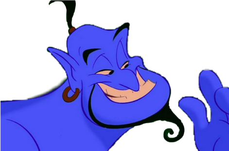 Genie Transparent Background (black, blue)