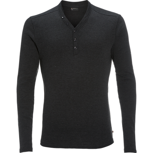 Henley Collar T Shirt Png File (black, white)