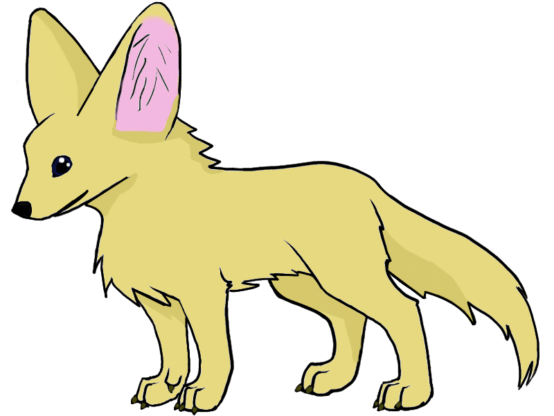 Fennec Fox Png Clipart (black, salmon, silver, pink)