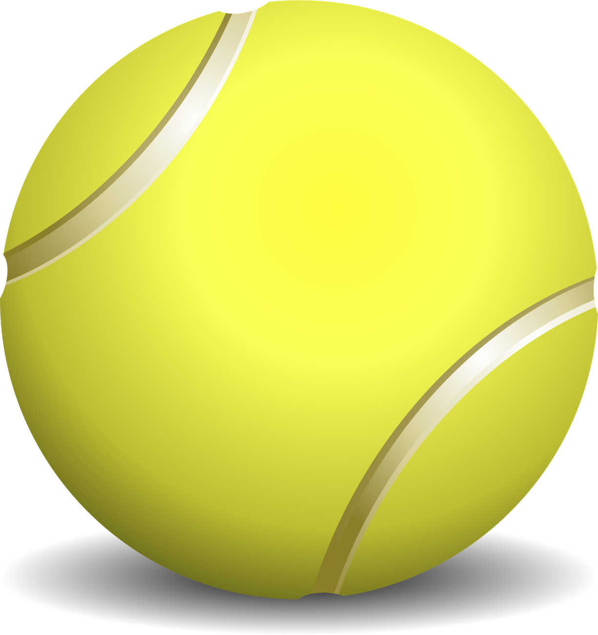 Tennis Ball Clip Art Free Png (yellow, black)