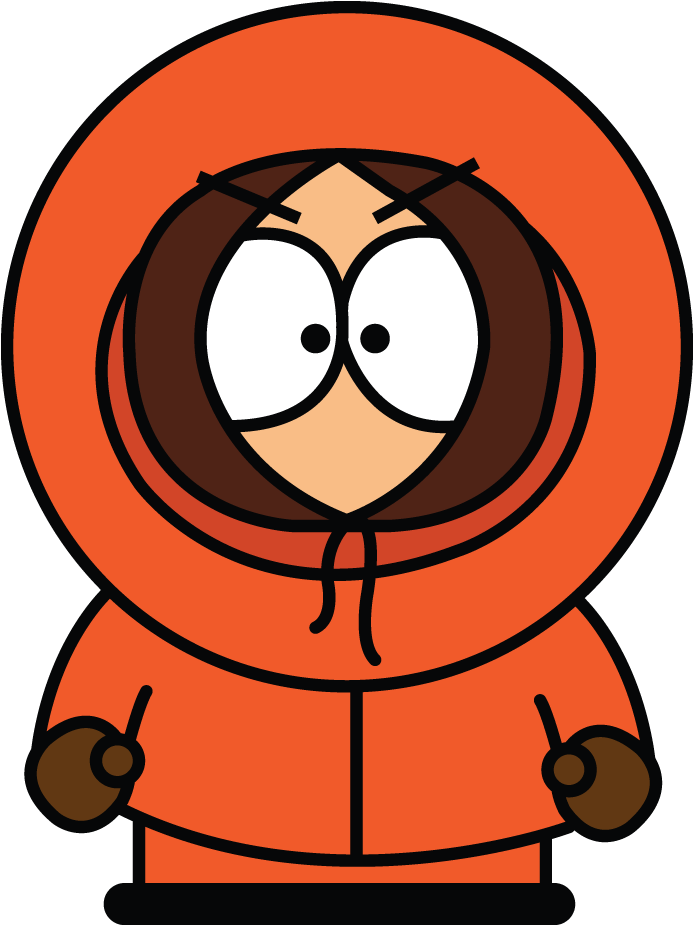 Kenny Southpark Png Clipart (maroon, chocolate, black, salmon, white)