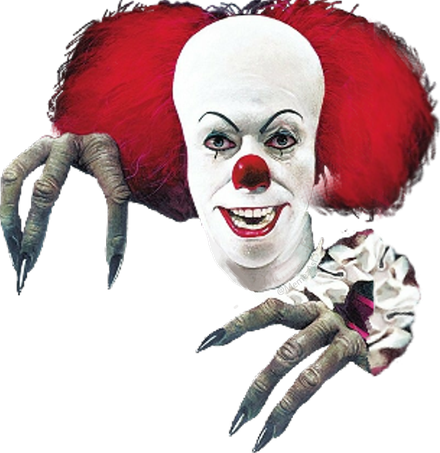 Pennywise Face Png Image (black, white)