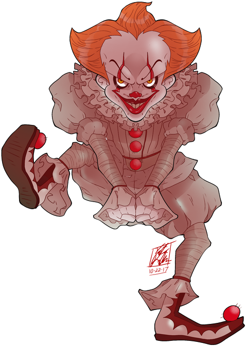 Pennywise Png Clipart (black, gray, salmon)