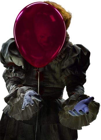 Pennywise Png Image (black, maroon)