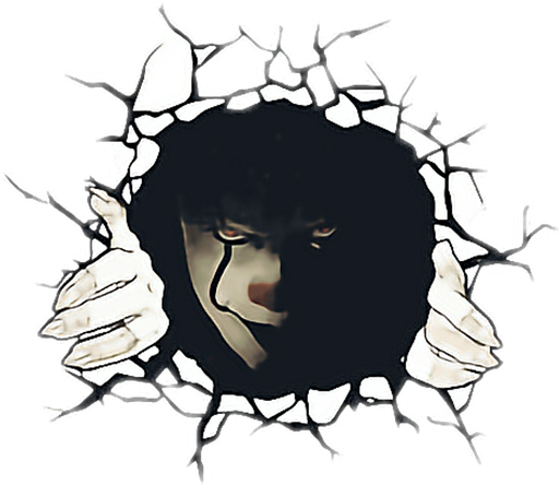 Pennywise Png Pic (black, white)