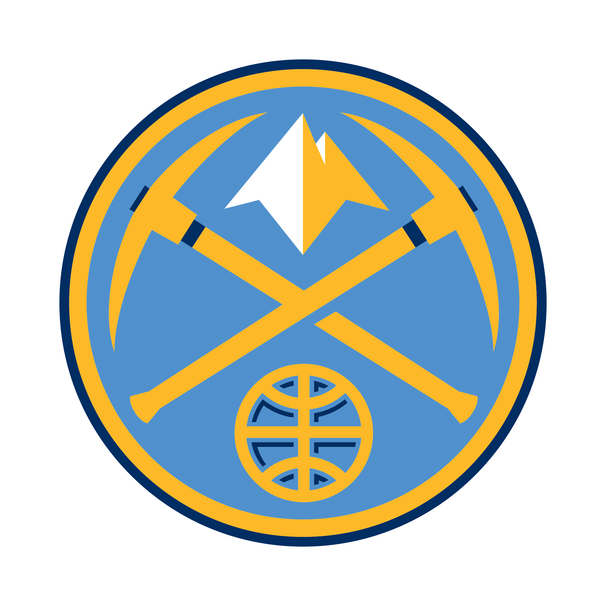 Denver Nuggets Png File (orange, gray, white, black, silver)