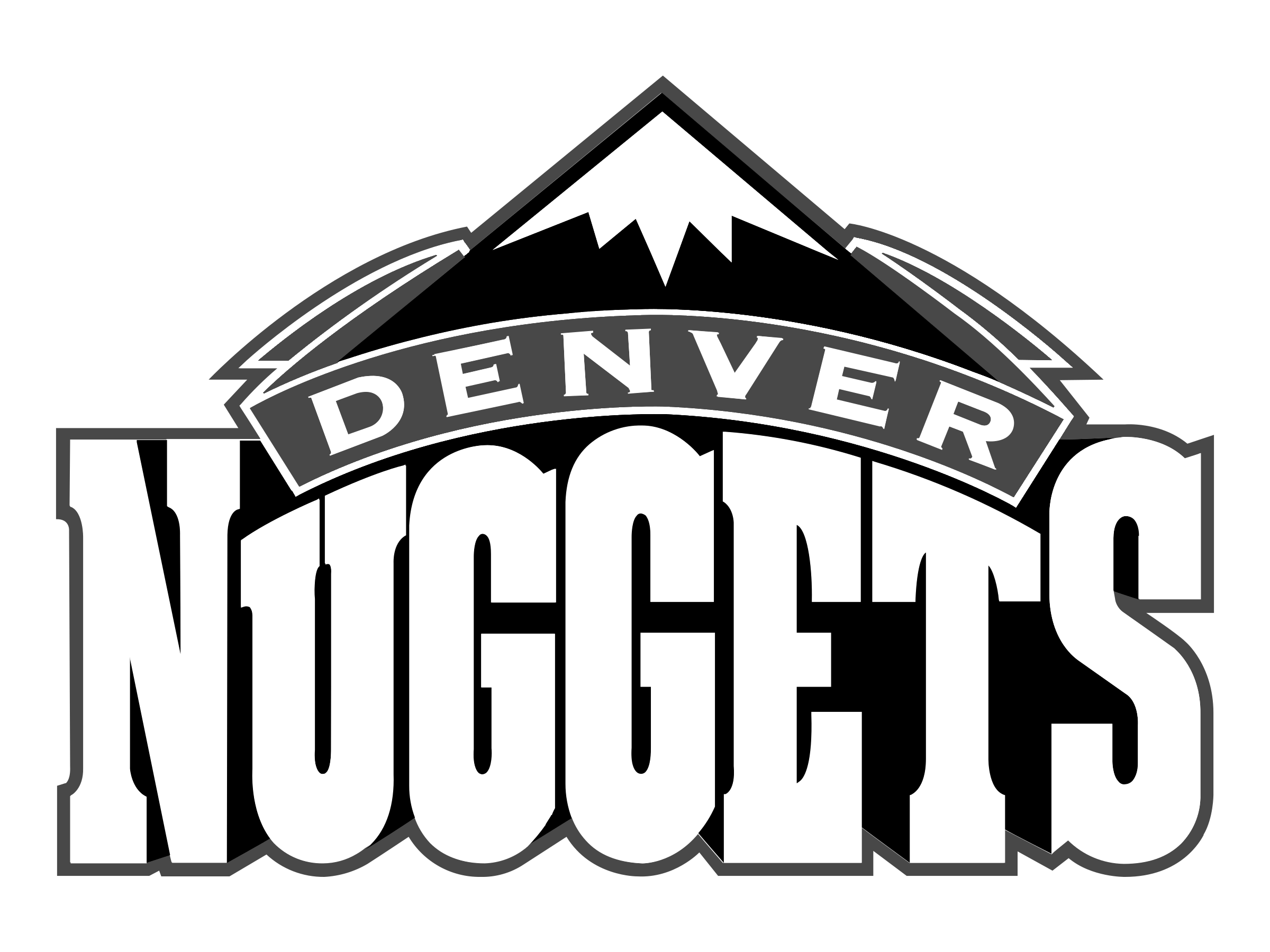 Denver Nuggets Png (gray, white, black, lavender, silver)