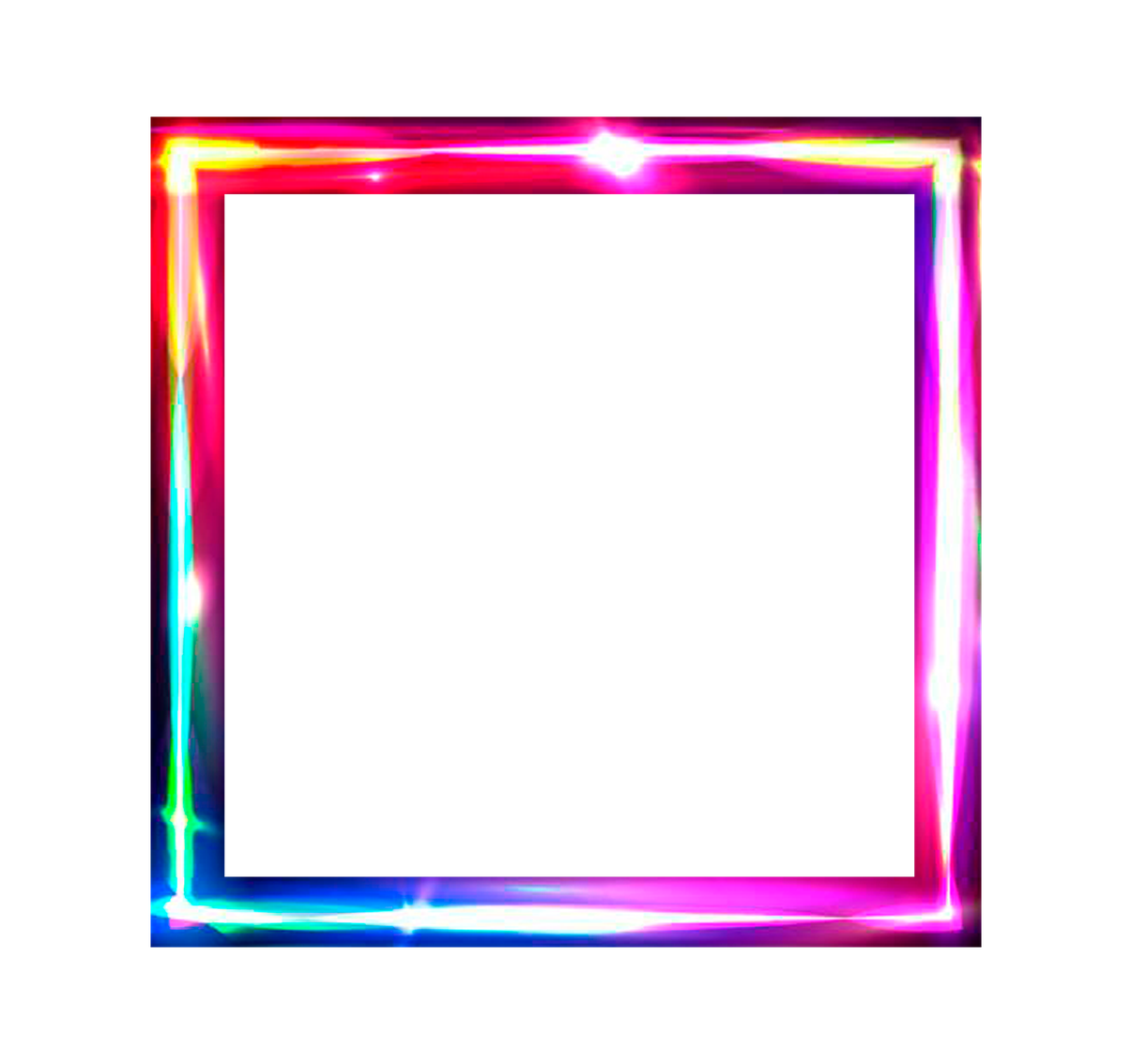 Neon Frame Png Free Download (white, black)