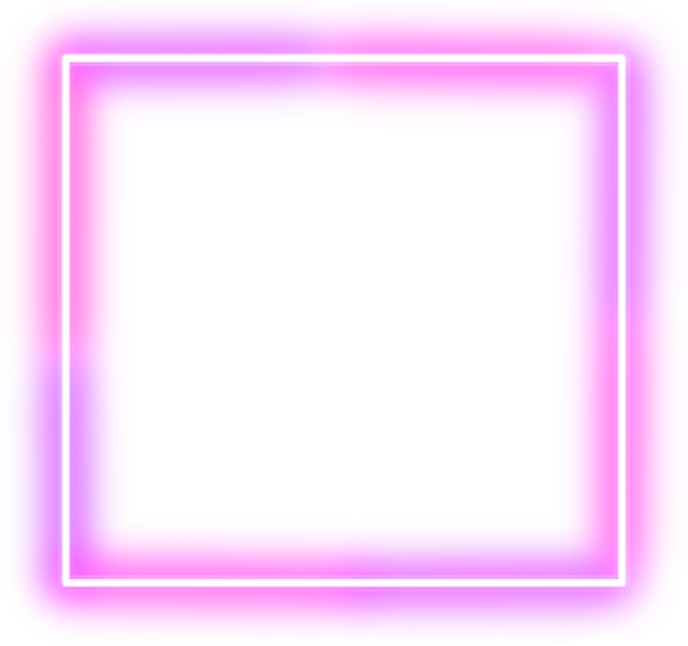 Neon Frame Png Image (black, purplish red)