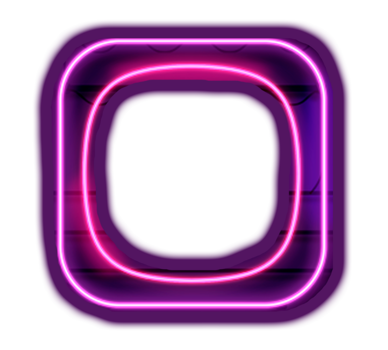 Neon Frame Png Isolated Photo (indigo, black)