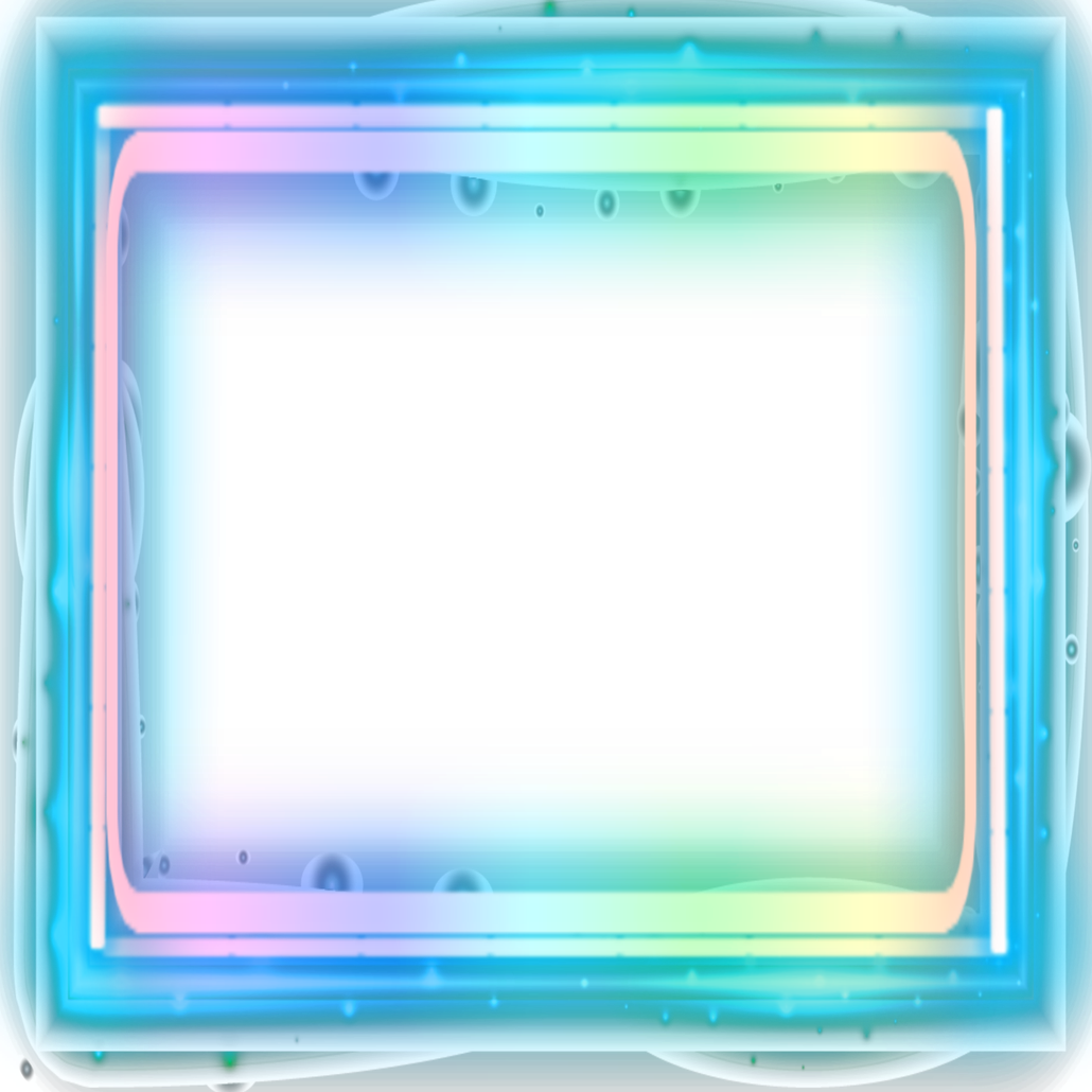 Neon Frame Png Transparent (greenish blue, black)