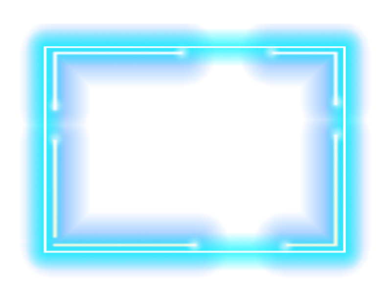 Neon Frame Png (blue, greenish blue, black)