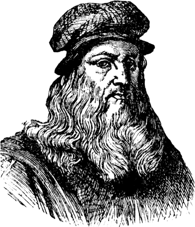 Leonardo Da Vinci Png Pic (white, black)