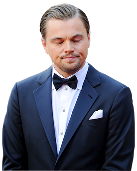 Leonardo Dicaprio Transparent Background (white, black)